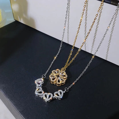 Classic Niche Design Peach Heart Necklace