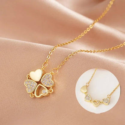 Classic Niche Design Peach Heart Necklace