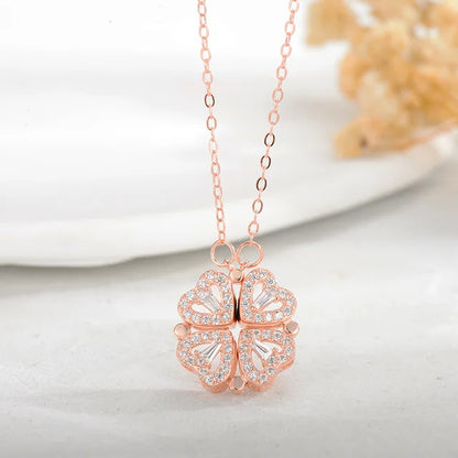 Classic Niche Design Peach Heart Necklace