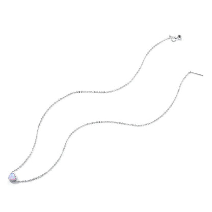 Opal Love Silver  Necklace