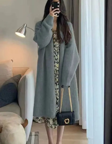 Long Knitting Cardigan Sweater Coat